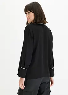 Blus med kontrasterande passpoaler, bonprix