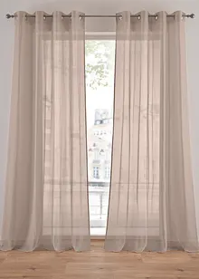Enfärgad batistgardin med strukturerad yta (1-pack), bonprix