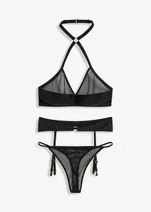 Bralette + stringtrosa + strumpebandshållare (set med 3 delar), VENUS