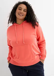 Sweatshirt med huva, långa ärmar, bonprix