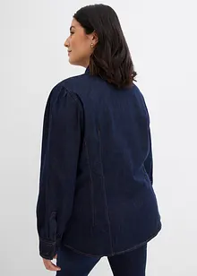 Jeansblus med ballongärmar, bonprix