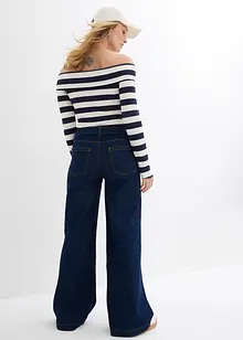 Wide Leg Jeans Mid Waist, Full Length, bonprix