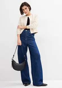 Wide Leg Jeans Mid Waist, med bekväm midja, bonprix