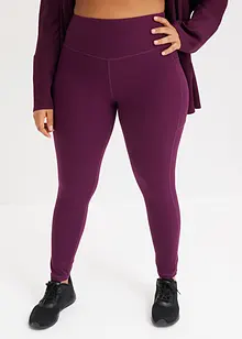 Sportleggings med mobilficka, snabbtorkande, bonprix