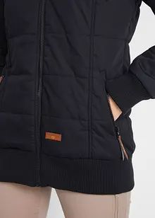 Friluftsjacka med detaljer i skinnimitation, bonprix