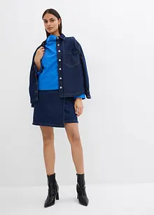 Blus med vid halsringning, bonprix