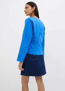 Blus med vid halsringning, bonprix