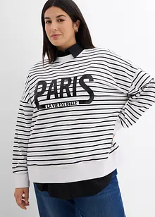 Sweatshirt i oversizemodell av bomullsmix, bonprix