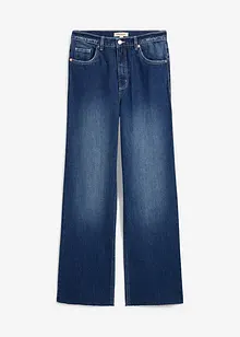 Jeans med vida ben och hög midja, full längd, bonprix