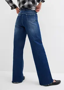 Jeans med vida ben och hög midja, full längd, bonprix