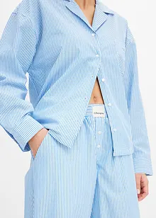 Pyjamas i oversized modell av vävt material med knappslå, bonprix