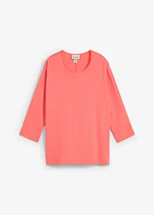 Boxy topp med asymmetrisk nederkant och 3/4-ärmar, bonprix