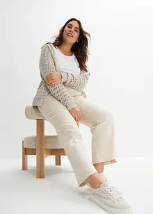 Byxa med hög midja i mix av linne och viskos, bonprix