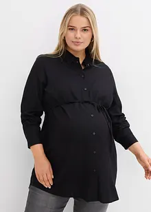 Lång mamma-/amningsblus i viskos, bonprix