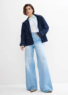 Wide Leg Jeans High Waist, med bekväm midja, bonprix