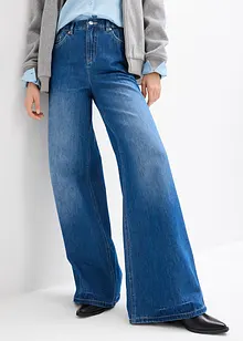 Wide Leg Jeans High Waist, med bekväm midja, bonprix