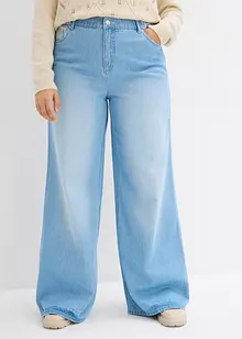 Wide Leg Jeans High Waist, med bekväm midja, bonprix