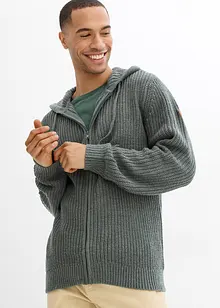 Cardigan med luva och återvunnen polyester, bonprix