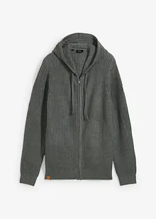 Cardigan med luva och återvunnen polyester, bonprix