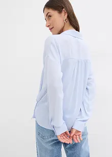Skjortblus i fin satin, bonprix