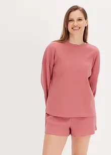 Hemmakläder av jersey med våffelstruktur och shorts, bonprix