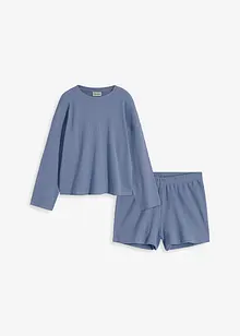 Hemmakläder av jersey med våffelstruktur och shorts, bonprix