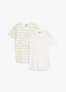 T-shirt av ren ekologisk bomull (2-pack), bonprix