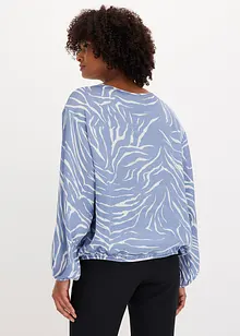 Blustunika i mönstrad satin, bonprix