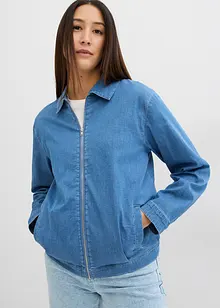 Jeansjacka i lumbermodell med dragkedja, bonprix