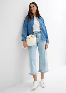 Jeansjacka i lumbermodell med dragkedja, bonprix