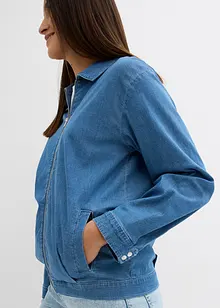 Jeansjacka i lumbermodell med dragkedja, bonprix