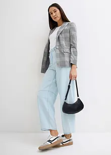 Balloon Jeans High Waist Super Soft, med bekväm midja, cropped, bonprix