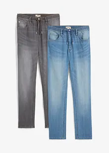 Regular Fit Stretch Jeans, Straight (2-pack), bonprix