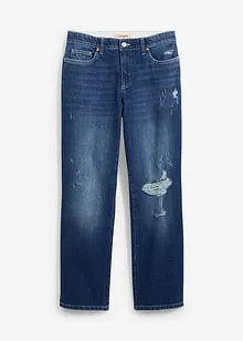 Straight Jeans Mid Waist, med bekväm midja, cropped, bonprix