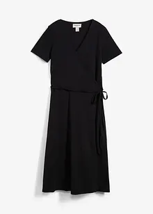 Jerseyklänning med omlottlook, bonprix