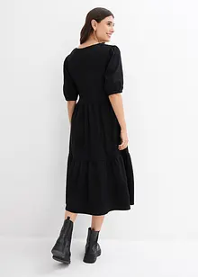 Trikåklänning av ren bomull, bonprix