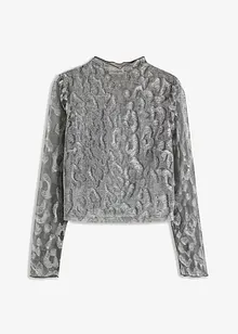 Långärmad topp med glittrande detaljer, bonprix