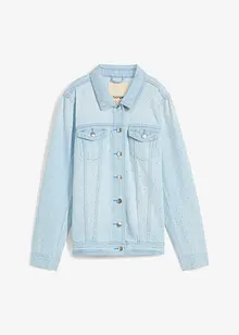 Jeansjacka med strass, bonprix