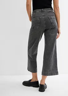 Wide Leg Jeans High Waist, cropped, bonprix
