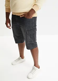 Jeansshorts med cargofickor, avslappnad passform, bonprix