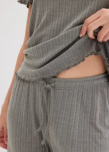 Pyjamas av ribbat material, bonprix