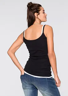 Linne av ren bomull och med smala axelband (2-pack), bonprix