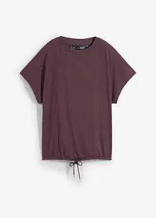 Topp med knytband i nederkanten, i mix av bomull och viskos, bonprix