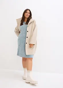 Klänning av stickad fleece, bonprix