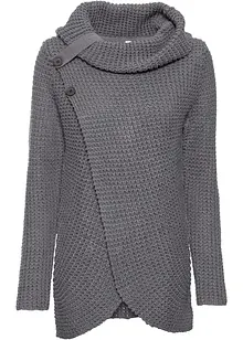 Stickad tröja med polokrage, bonprix