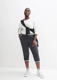 Joggingbyxa i trekvartslängd, av bomullsmix, bonprix