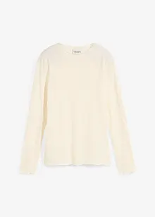 Långärmad topp i halvtransparent material, bonprix