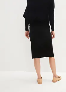 Stickad kjol i mjuk viskosmix, bonprix