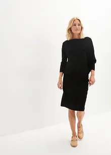 Stickad kjol i mjuk viskosmix, bonprix