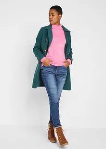 Finstickad polotröja i basmodell, bonprix